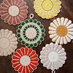 Colorful Crochet Flower Pot Holder Collection
